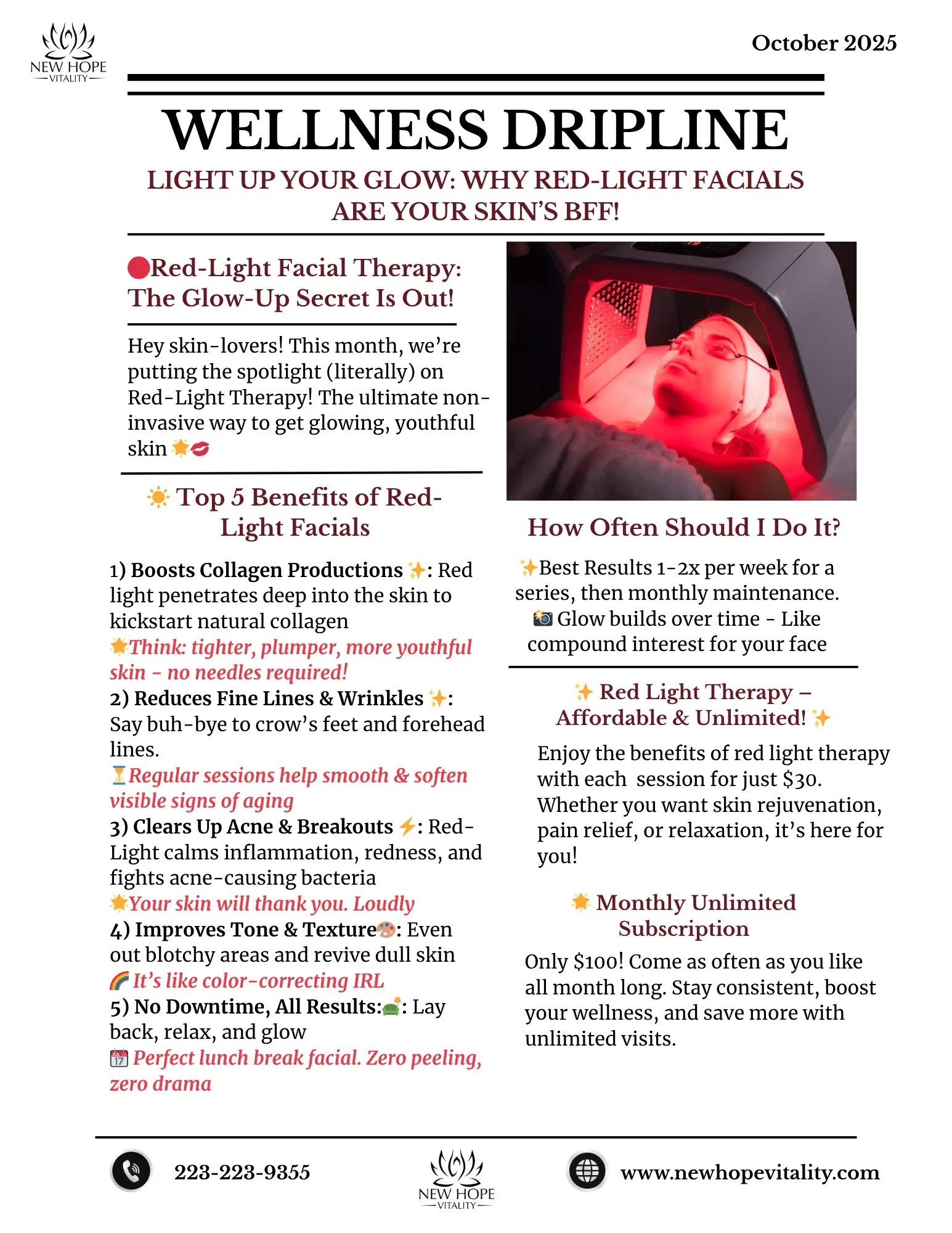Wellness Dripline – Why Red Light Facials Are Your Skin’s BFF